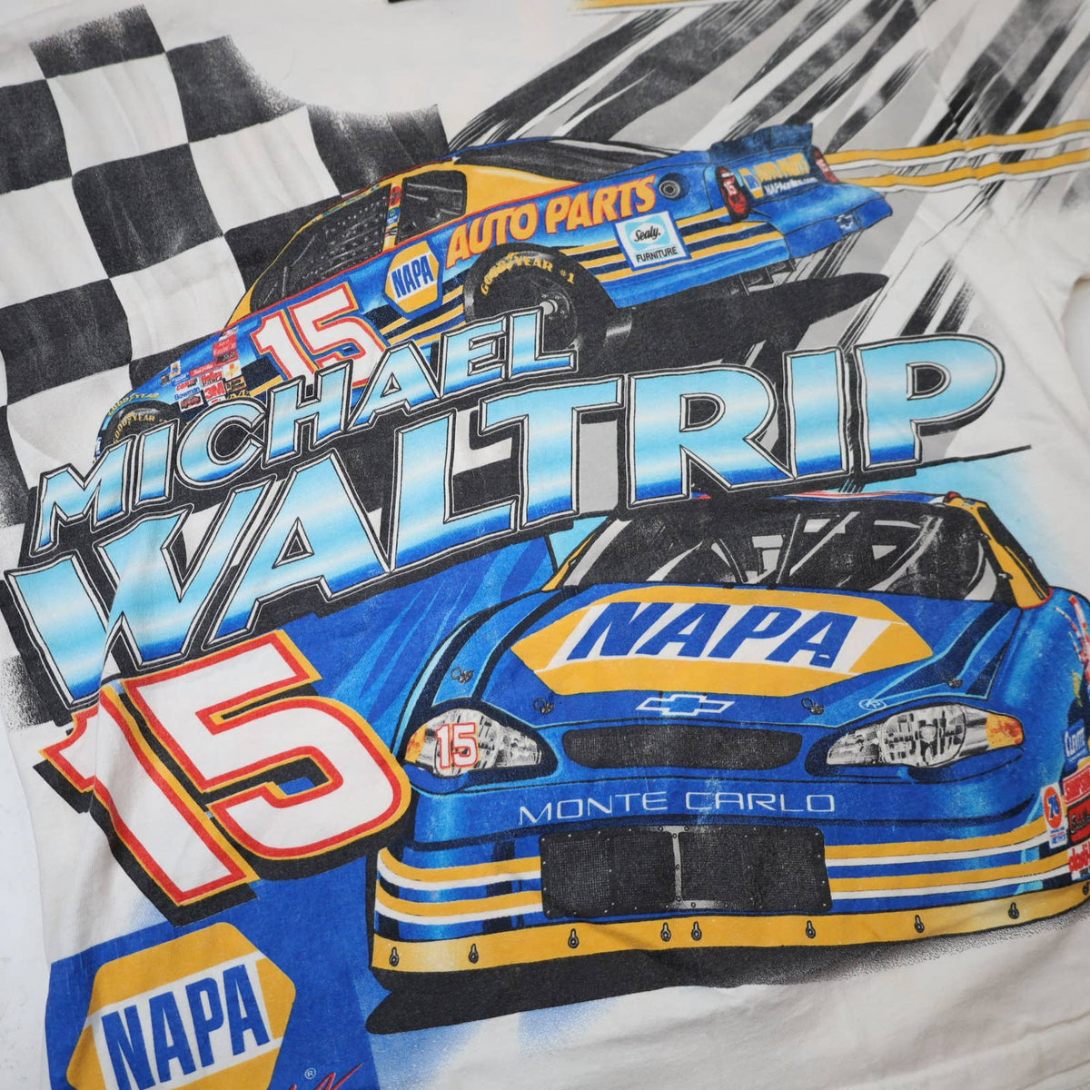 Vintage Chase Authentics Michael Waltrip Allover Print Nascar