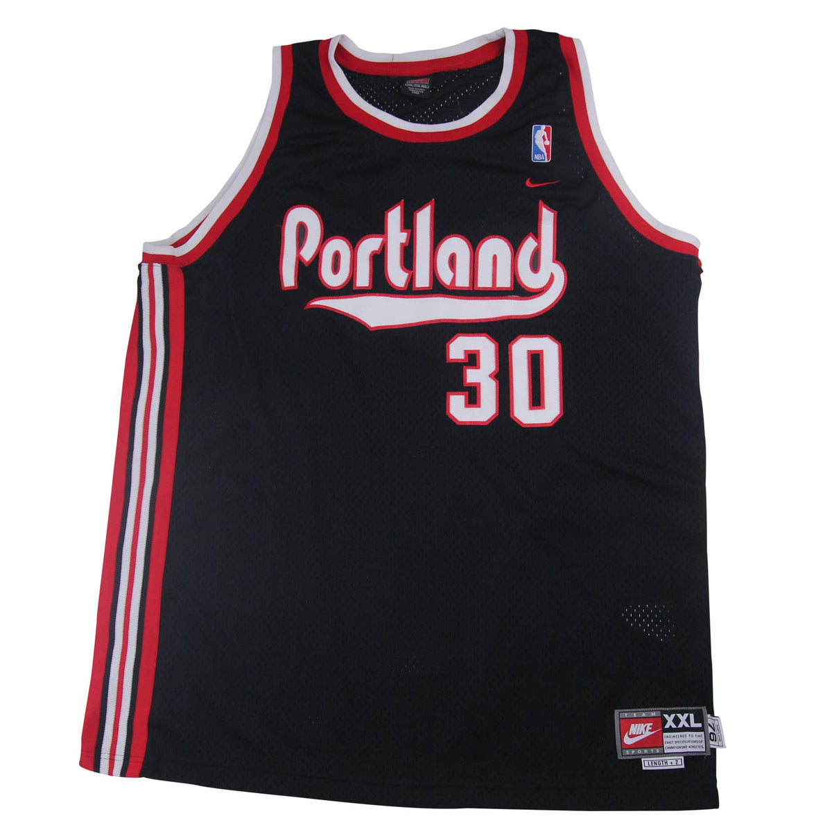 Retro Portland Trail Blazers Jersey Nike #30 Wallace Shirt Size XXL NBA  Vintage