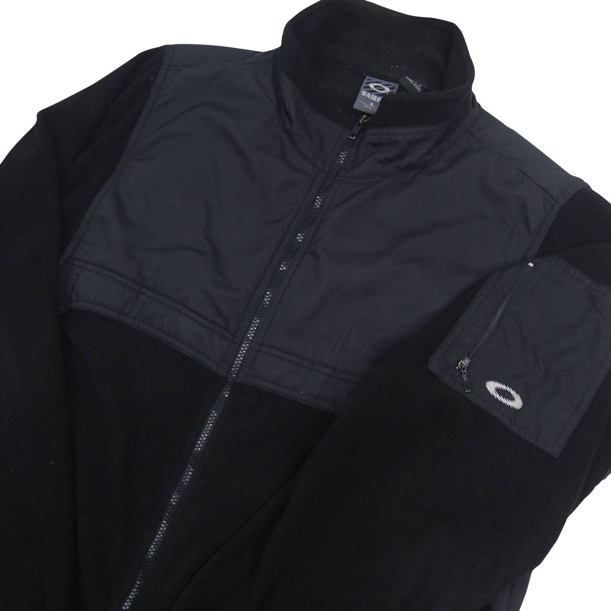 Vintage Oakley Software Jacket Men Large Black Fleece Full