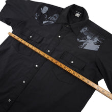 Load image into Gallery viewer, Vintage Y2k Felon Pearl Snapdown Frankenstein Graphics Rockabilly Shirt - XL