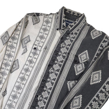 Load image into Gallery viewer, Vintage Wrangler Split Aztec Navajo Design Striped Western Shirt - L