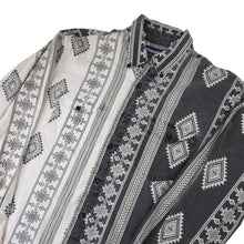 Load image into Gallery viewer, Vintage Wrangler Split Aztec Navajo Design Striped Western Shirt - L