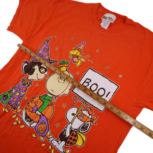 Vintage Peanuts Cartoon Halloween Graphic T Shirt - L