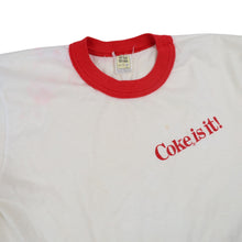 Load image into Gallery viewer, True Vintage Velva Sheen "Coke is It!" Ringer T Shirt - M