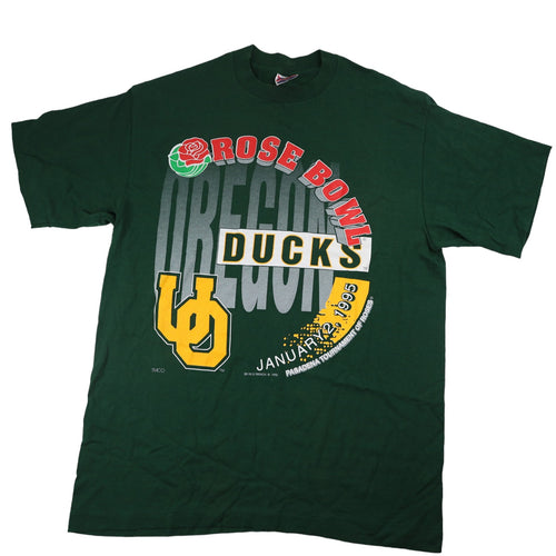 Vintage 1995 University of Oregon Ducks Rose Bowl Graphic T shirt - XL
