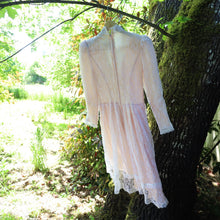 Load image into Gallery viewer, Vintage Gunne Sax  by Jessica McClintock Lace Over Pink Statin Dress - WMNS 9/10