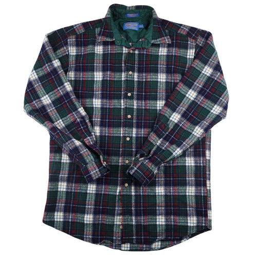 Pendleton %100 Virgin Wool Flannel Button Down Shirt - LT