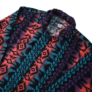 Vintage Wrangler Vibrant Southwestern Print Cowboy Shirt - L