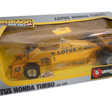 Load image into Gallery viewer, Vintage Burago Lotus Honda Turbo Die Cast Race Car Toy