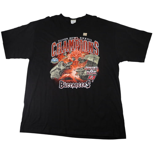Vintage Y2k NFL Buccaneers Super Bowl XXXVII Champions Graphic T Shirt - XXL