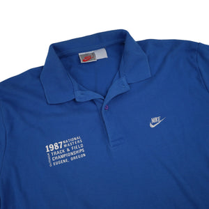 Vintage Nike 1987 National Masters Track & Field Polo Shirt - L