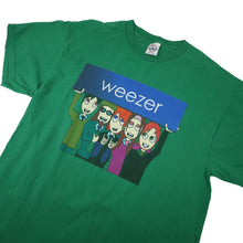 Load image into Gallery viewer, Vintage Y2k Weezer Cartoon Group Photo Band Tee - L