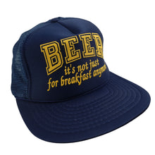 Load image into Gallery viewer, Vintage Beer Its not Just for Breakfast Anymore Spellout Trucker Hat - OS