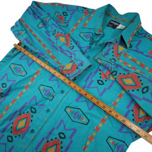 Load image into Gallery viewer, Vintage Wrangler Pastel Southwestern Print Brushpopper Button Up Shirt - XL