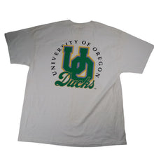 Load image into Gallery viewer, Vintage University of Oregon Ducks Spellout Front/Back Graphic T Shirt - XL