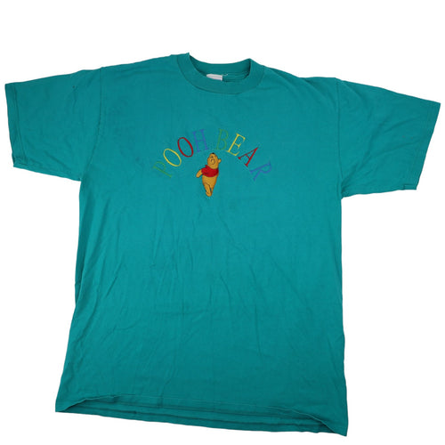 Vintage Disney Winnie The Pooh Bear Embroidered Spellout T Shirt - L