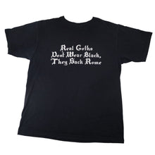 Load image into Gallery viewer, Vintage Y2k Real Goths Sack Rome Slogan T Shirt - L