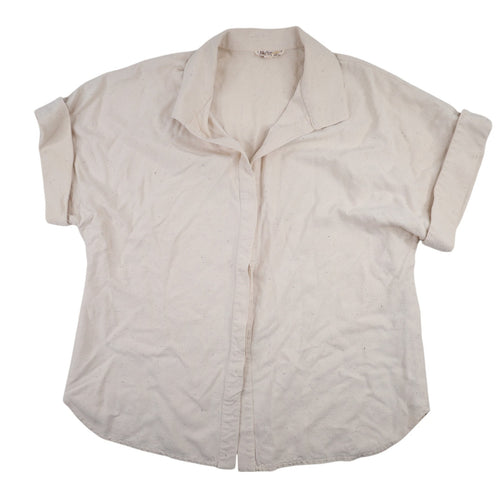 Vintage Naturelle Speckled Button Up Shirt - WMNS XL