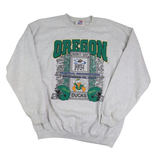 Vintage 2002 Univeristy of Oregon Seattle Bowl Graphic Sweatshirt - L