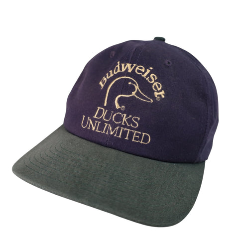 Vintage Budweiser x Ducks Unlimited Spellout Snapback Hat - OS