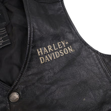 Load image into Gallery viewer, Vintage Harley Davidson Embroidered "Ride Free" Leather Vest - S