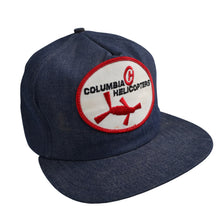Load image into Gallery viewer, True Vintage Columbia Helicopters Denim Foam Trucker Hat - OS
