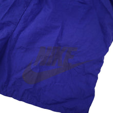 Load image into Gallery viewer, Vintage 90s Nike Big Spellout Swim Trunks. Features 90s gray tag - L