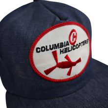 Load image into Gallery viewer, True Vintage Columbia Helicopters Denim Foam Trucker Hat - OS