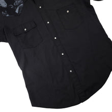 Load image into Gallery viewer, Vintage Y2k Felon Pearl Snapdown Frankenstein Graphics Rockabilly Shirt - XL