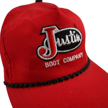 Load image into Gallery viewer, Vintage Justin Boot Company Snapback Trucker Hat - OS