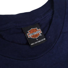 Load image into Gallery viewer, Vintage Y2k Harley Davidson Flame Spellout Graphic T Shirt - L