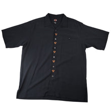 Load image into Gallery viewer, Vintage Harley Davidson x Tori Richards Embroidered V Twin Silk Shirt - XL