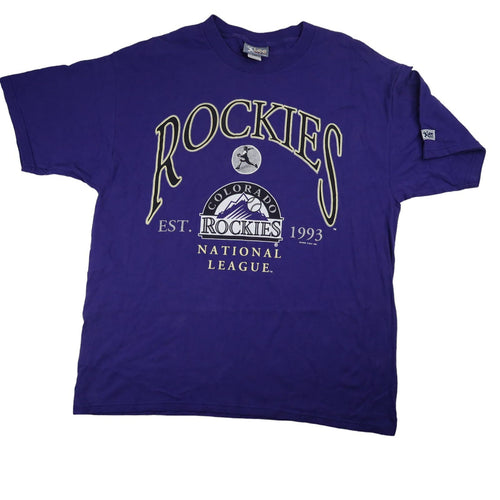 Vintage MLB Lee Sport Colorado Rockies Graphic T Shirt - XL