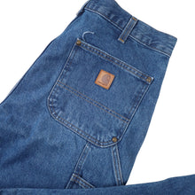 Load image into Gallery viewer, Carhartt B73-DST Denim Double Knee Baggy Carpenter Pants - 34"x34"