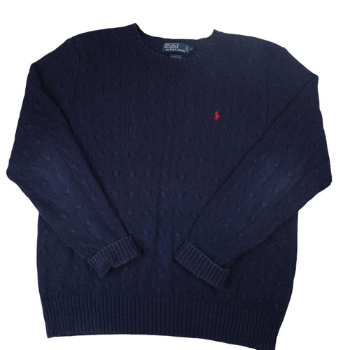 Vintage Polo Ralph Lauren Cable Knit Silk Sweater - XL