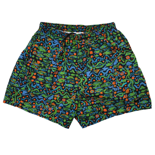 Vintage Nike Crazy Allover Print Swim Trunks