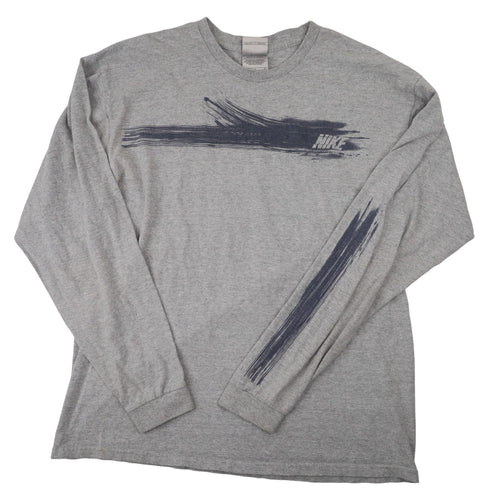 Vintage Y2k Nike Spellout Long Sleeve Graphic T Shirt - L