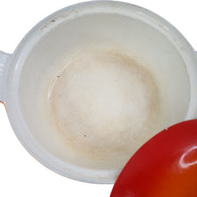 Load image into Gallery viewer, Vintage Descoware Cast Iron Enamel Flame Orange Ombre Dutch Oven - OS