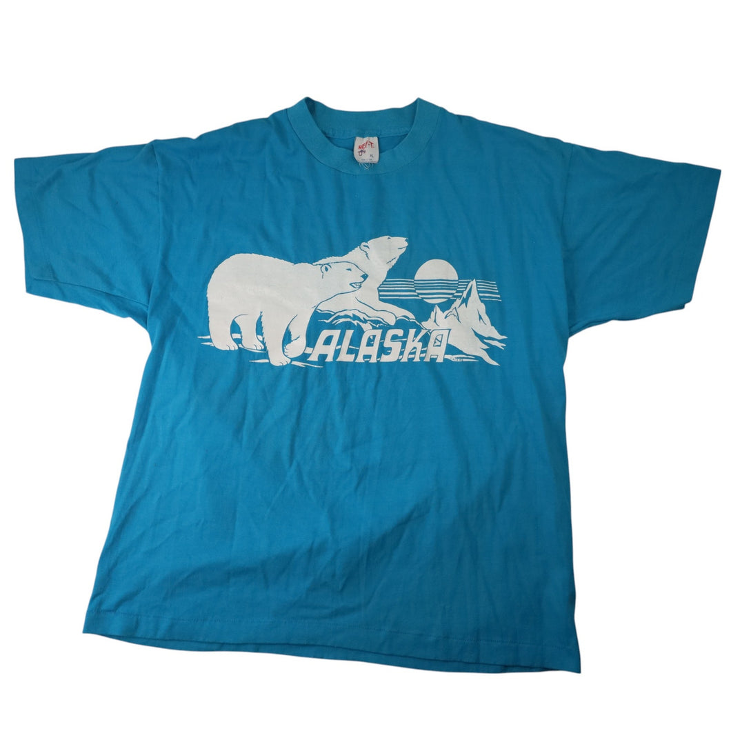 Vintage 80s Alaska Polar Bear Graphic T Shirt - XL