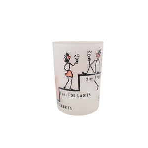 Vintage 60s Frosted "Say When" Graphic 4oz Shot Glass - 4oz
