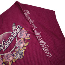Load image into Gallery viewer, Vintage Harley Davidson Spellout Graphic Long Sleeve Thermal Shirt - WMNS L