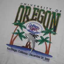Load image into Gallery viewer, Vintage Y2k  University of Oregon Holiday Bowl Football Graphic T Shirt - XL