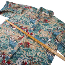 Load image into Gallery viewer, Vintage Gotcha Covered Classic Fox Hunting Pattern Button Up Shirt - L