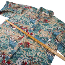 Load image into Gallery viewer, Vintage Gotcha Covered Classic Fox Hunting Pattern Button Up Shirt - L