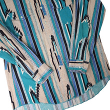 Load image into Gallery viewer, Vintage Wrangler Vertical Aztec Navajo Design Striped Western Shirt - L