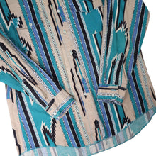 Load image into Gallery viewer, Vintage Wrangler Vertical Aztec Navajo Design Striped Western Shirt - L