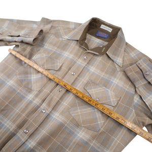 Vintage Pendleton High Grade Westerwear Pearl Snap Wool Flannel Shirt - L