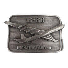 Load image into Gallery viewer, Vintage B-36 Peacemaker Pewter Belt Buckle - 3&quot;