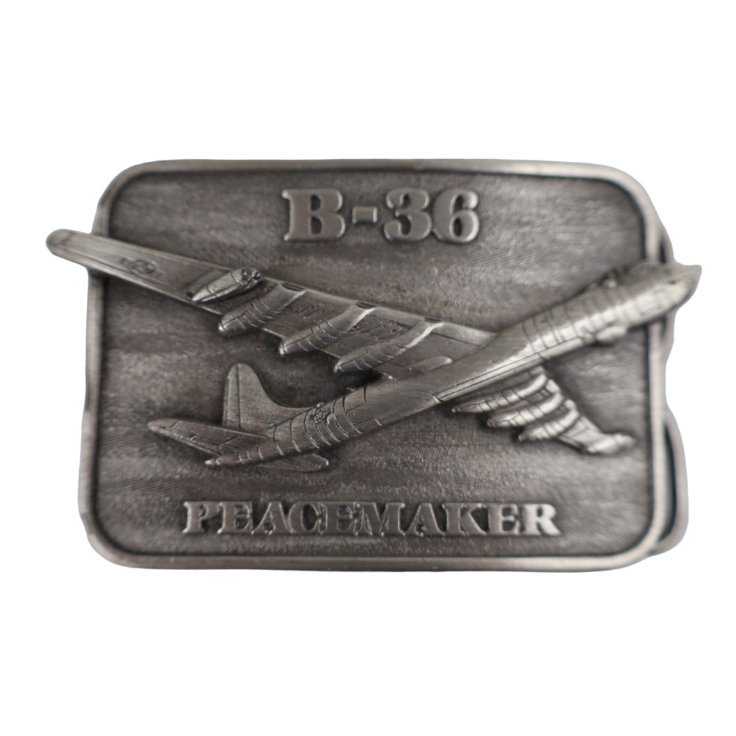 Vintage B-36 Peacemaker Pewter Belt Buckle - 3