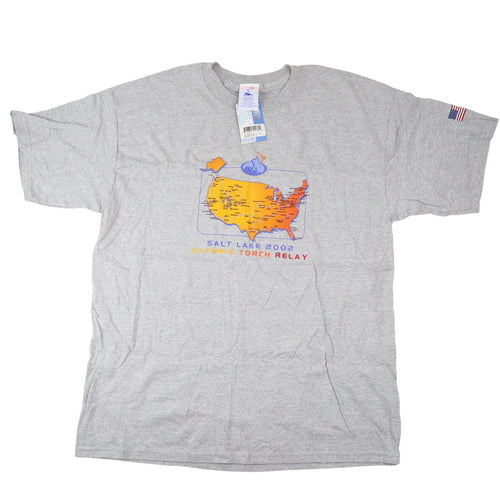 Vintage NWT Y2k US Olympic Torch Rally Graphic T Shirt - XL